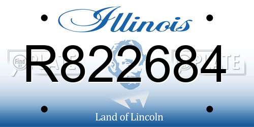R822684 Illinois License Plate