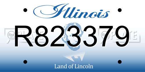 R823379 Illinois License Plate