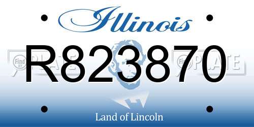 R823870 Illinois License Plate