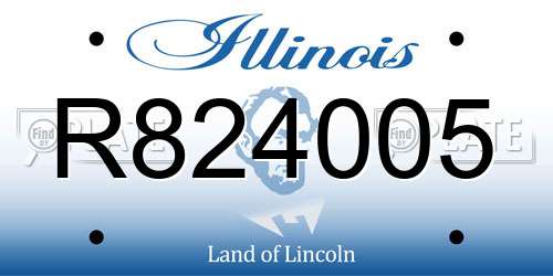 R824005 Illinois License Plate