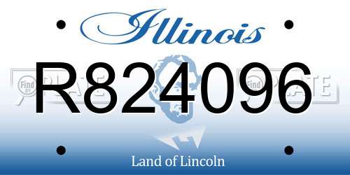 R824096 Illinois License Plate