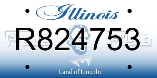 R824753 Illinois License Plate