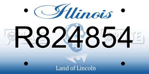 R824854 Illinois License Plate
