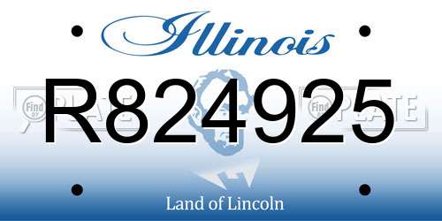 R824925 Illinois License Plate