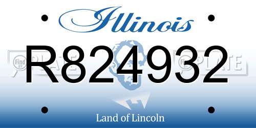 R824932 Illinois License Plate