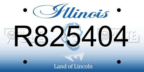 R825404 Illinois License Plate