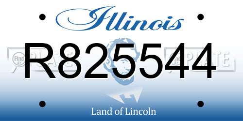 R825544 Illinois License Plate