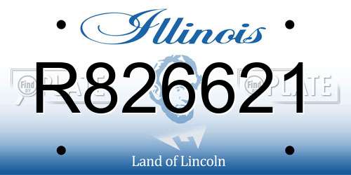 R826621 Illinois License Plate