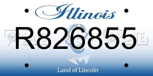 R826855 Illinois License Plate