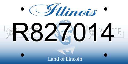 R827014 Illinois License Plate