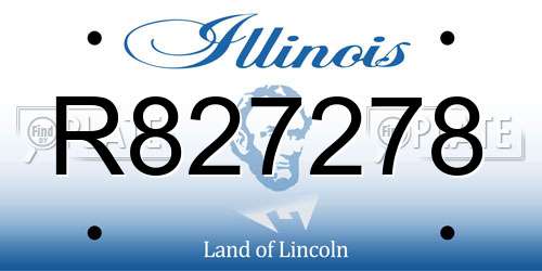 R827278 Illinois License Plate