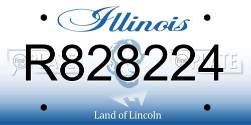 R828224 Illinois License Plate