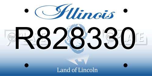 R828330 Illinois License Plate