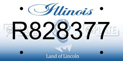 R828377 Illinois License Plate