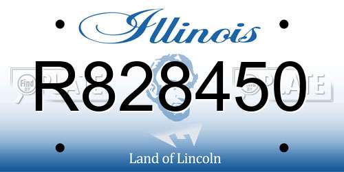 R828450 Illinois License Plate
