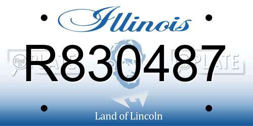R830487 Illinois License Plate