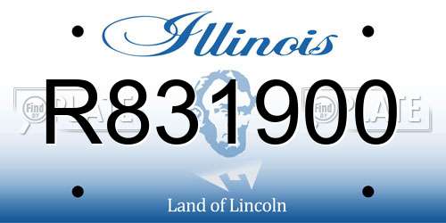 R831900 Illinois License Plate