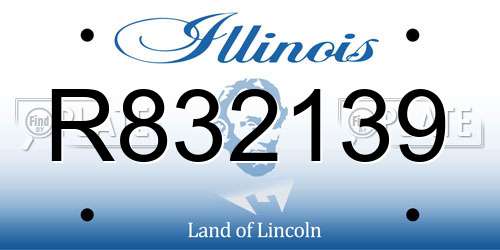R832139 Illinois License Plate