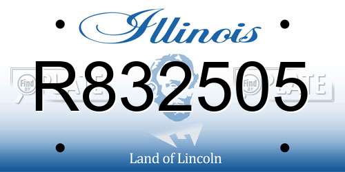R832505 Illinois License Plate