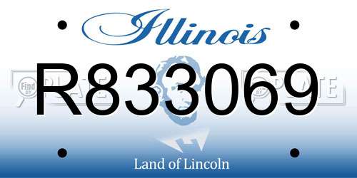 R833069 Illinois License Plate