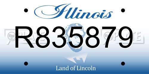R835879 Illinois License Plate