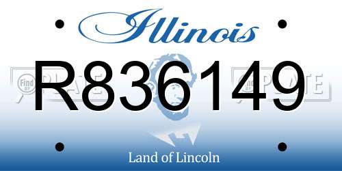 R836149 Illinois License Plate