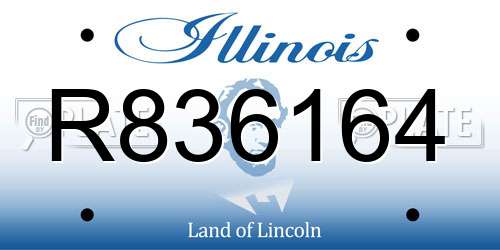 R836164 Illinois License Plate