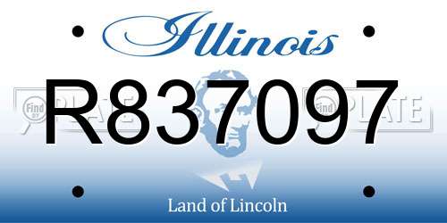 R837097 Illinois License Plate