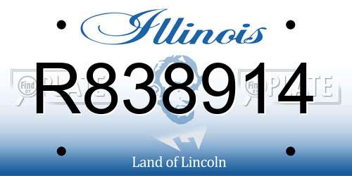 R838914 Illinois License Plate