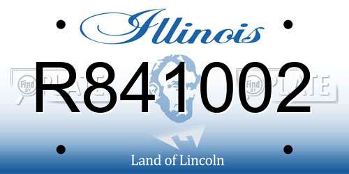 R841002 Illinois License Plate