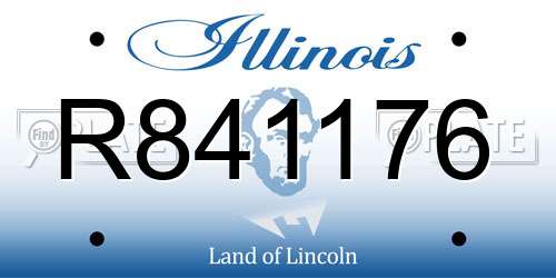 R841176 Illinois License Plate