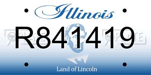 R841419 Illinois License Plate