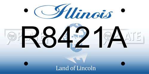 R8421A Illinois License Plate