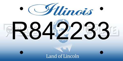 R842233 Illinois License Plate