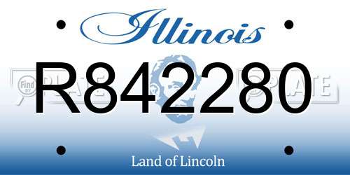 R842280 Illinois License Plate