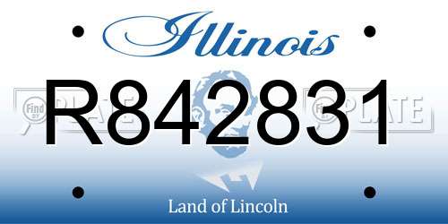 R842831 Illinois License Plate