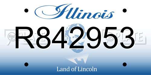 R842953 Illinois License Plate