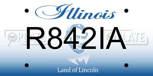 R842IA Illinois License Plate