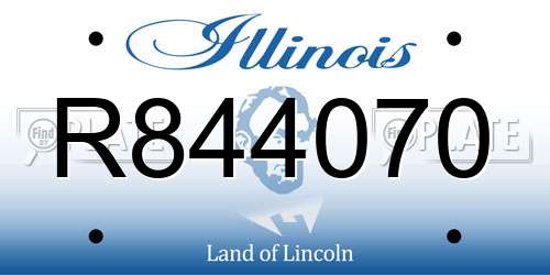 R844070 Illinois License Plate