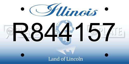 R844157 Illinois License Plate