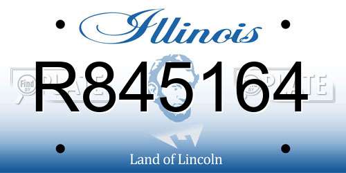 R845164 Illinois License Plate
