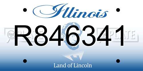 R846341 Illinois License Plate