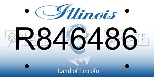 R846486 Illinois License Plate