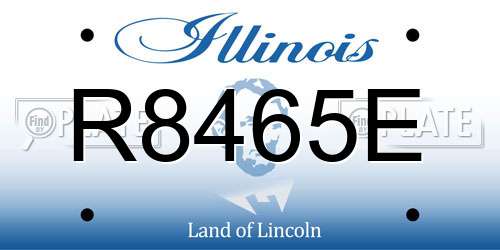 R8465E Illinois License Plate