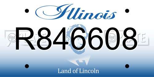 R846608 Illinois License Plate