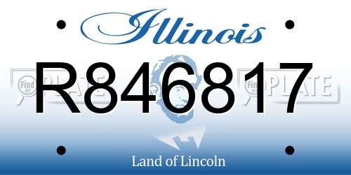 R846817 Illinois License Plate
