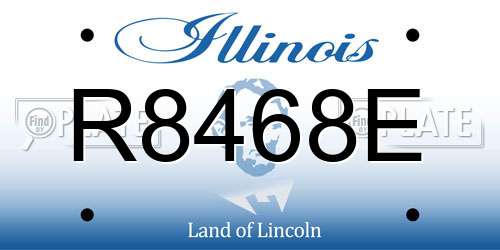 R8468E Illinois License Plate
