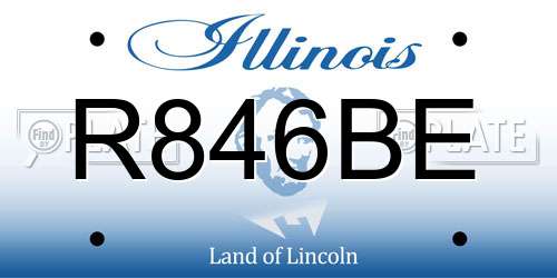 R846BE Illinois License Plate