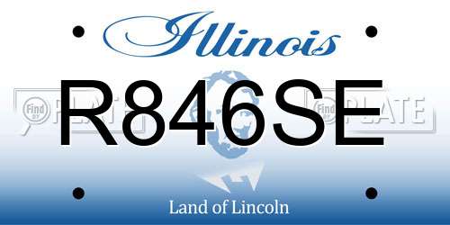 R846SE Illinois License Plate