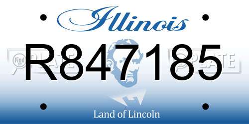 R847185 Illinois License Plate